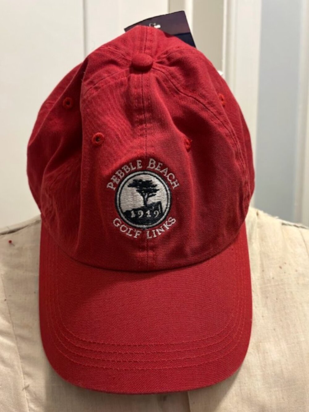NWT Pebble Beach Golf Links Scarlet Red Embroidered Cap Hat
